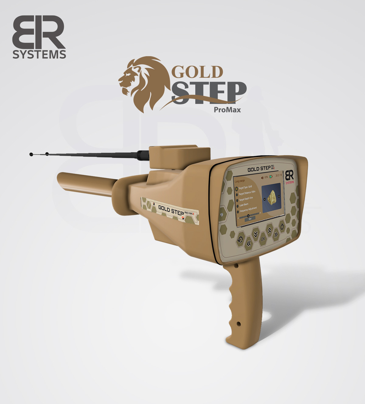 جهاز كشف الذهب وجميع انواع المعادن جولد ستيب برو ماكس Gold Step Pro Max